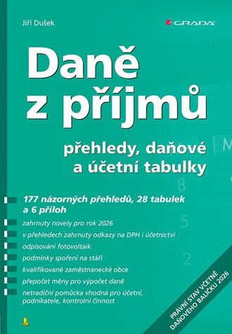 Daně z příjmů - přehledy, daňové a účetní tabulky 2026