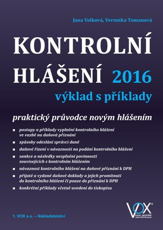 Kontrolní hlášení 2016 výklad s příklady